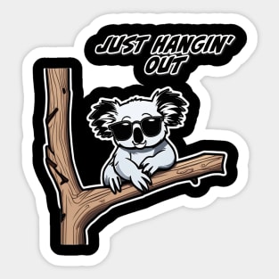 Just Hangin' Out - Koala in Tree with Shades Sticker